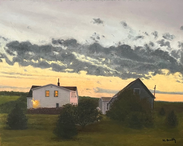 buckley kerry w twilight on south west ridge oil on. panel  x20  