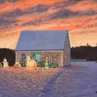 buckley kerry w tis the season  oil on panel  16  