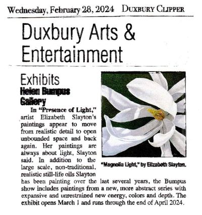 Duxbury Clipper article February 28, 2024